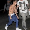 Justin Bieber arrives at his London hotel